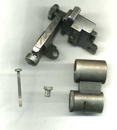 A J Parker Model T.Z.3/49 P14/M1917 rear sight and a tunnel front sights